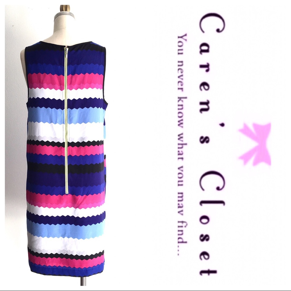NWOT Kenzie Graphic Stripe Shift Dress - Picture 4 of 6